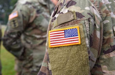 Us Army Uniform Patch Flag Us Army Stock Photo Image Of Conflict