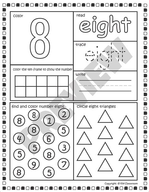 Km Classroom Numbers 1 10 Posters Worksheets And Memory Game
