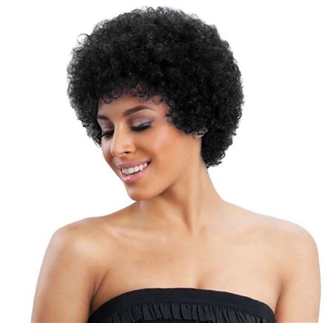 Peruca Afro Feminina Cabelo Encaracolado Curto Densidade