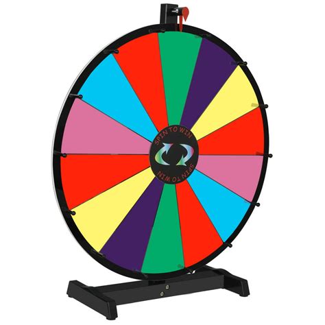 zenstyle 24 tabletop prize spin wheel 14 slots color with dry erase and marker pen spinning wheel