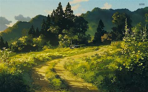 Studio Ghibli Only Yesterday Landscape Drawings Landscape Scenery