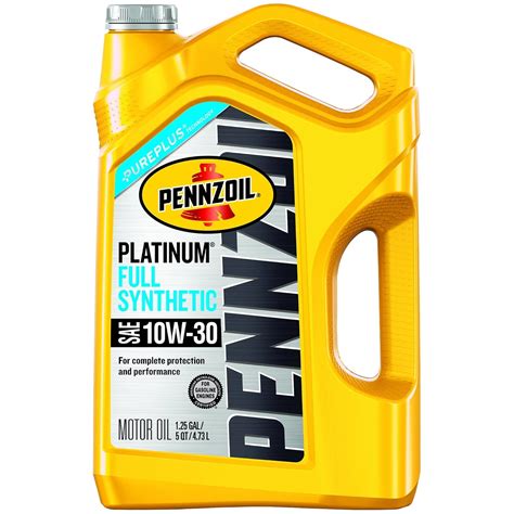 Pennzoil Platinum Full Synthetic Motor Oil 10w 30 5 Quart