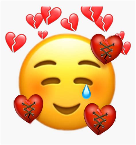 Sad Crying Emoji Art Life Broken Heart Filter Emoji Hd Png