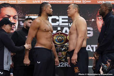 Joyce Vs Zhang Official Espn And Bt Sport Weights Latest Boxing News