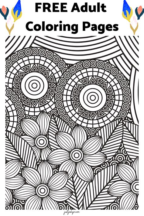 1484 x 1920 file type: FREE Floral Adult Coloring Pages For Stress Relief in 2020 ...