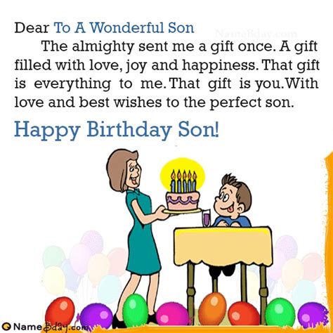 Happy Birthday To A Wonderful Son Images Of Cakes Cards Wishes