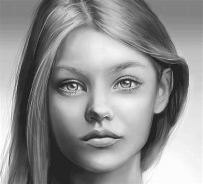 Face Sketch Faces Digitally Paint Photoshop Portraits