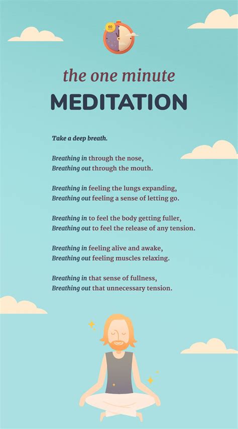 The One Minute Meditation | Meditation benefits, Meditation for