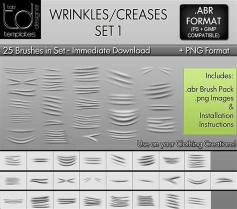 › gimp x ray clothes. Second Life Marketplace - * TD TEMPLATES * Wrinkles / Creases Brushes Set 1