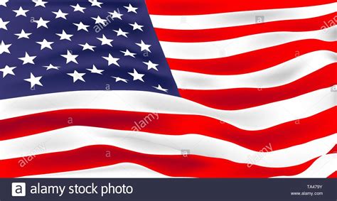 Vector Flag Of United States Of America Waving Flag Of Usa Vector
