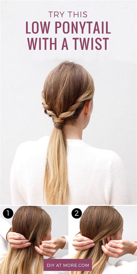 Trade In Your Everyday Hairstyle For This Ponytail With A Twist Diy