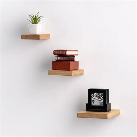 Square Wood Shelf Small Shelf Collectibles Display Wall Etsy