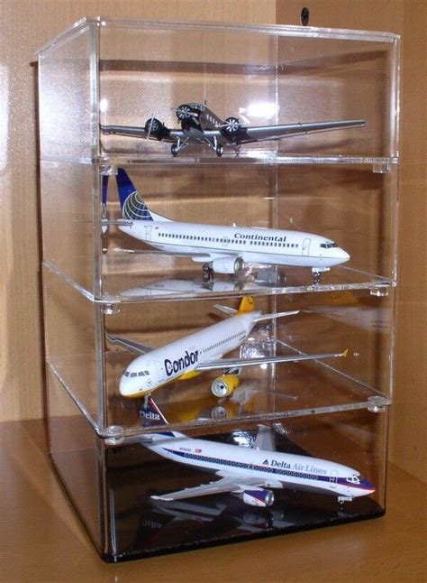 Trumpeter showcase for 1/18 autos, 1/48 planes and 1/35 black base tanks 55. Wings900 - AdamJets Stackable Display Cases
