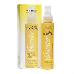 John frieda sheer blond go blonder spray is formulated to treat your hair with a blend citrus and chamomile to gradually lighten for natural looking color. GossMakeupArtist: John Frieda Sheer Blond Lightening Spray