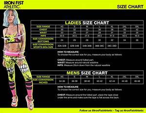 Iron Fist Size Chart