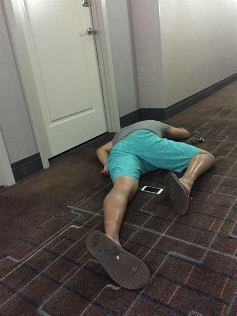 Psbattle A Guy Passed Out Face Down In A Hallway In Vegas Rphotoshopbattles