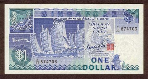 The symbol for myr can be written rm. Singapore 1 Dollar banknote Ship Series | Notas, Singapura