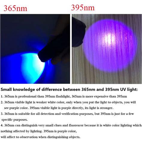 365nm 395nm Led Uv Flashlight Torch Ultravioleta Flash Light Lamp Ultra