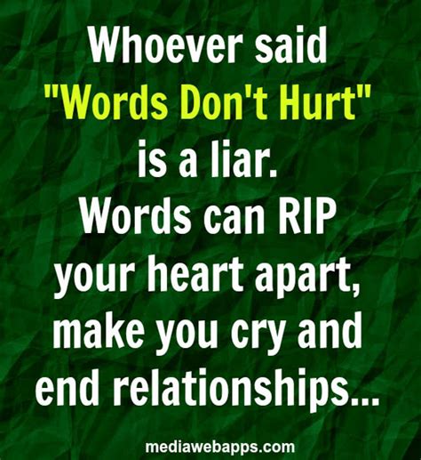 Your Words Hurt Me Quotes Quotesgram