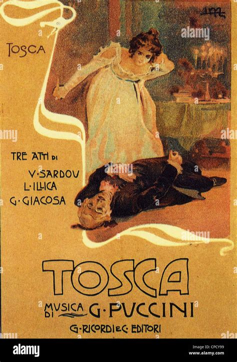 Tosca Poster For 1900 Production Of Puccinis Opera At The Teatro Stock