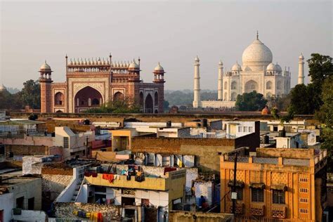 Rooftop View Of The Taj Mahal Agra India Local Tour Taj Mahal Agra