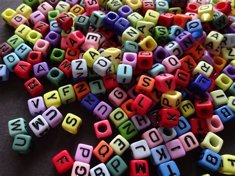 Buy alphabet letter beads and get the best deals at the lowest prices on ebay! 6x6mm Acrylic Alphabet Beads, Cubes, Rainbow and Black, Basic Letters ...