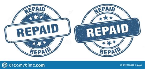 Repaid Stamp Repaid Label Round Grunge Sign Stock Vector