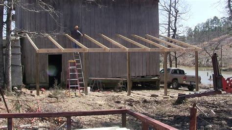Use right size of rafters and headers. Time Lapse of Building a Lean To on My Barn - YouTube