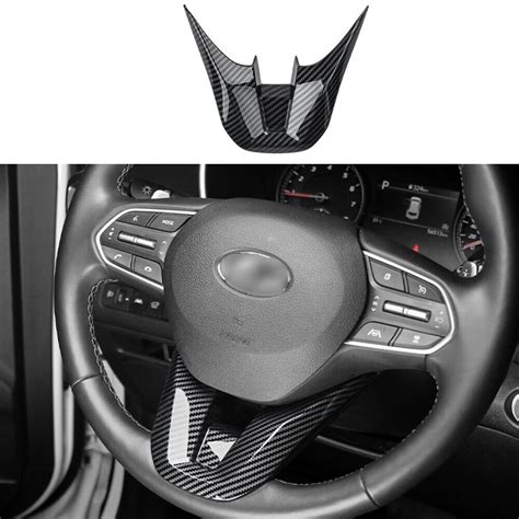 Carbon Fiber Abs Steering Wheel Lower Cover Trim For Hyundai Santa Fe