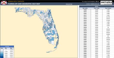 Us Zip Code Heat Map Generators Zip Codes For All States