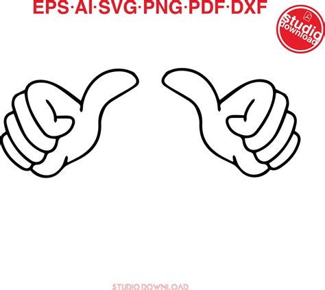 This Guy SVG Hands Svg Double Thumbs Up Eps Vector Cut Etsy