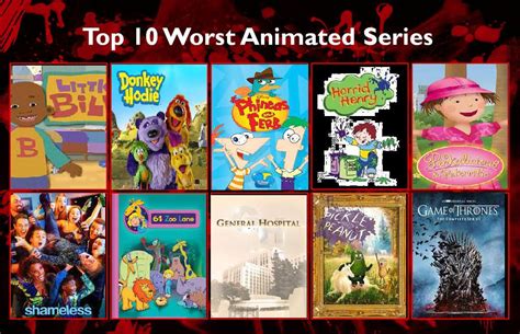 My Top 10 Worst Animated Series By 2000bonniedelvia On Deviantart