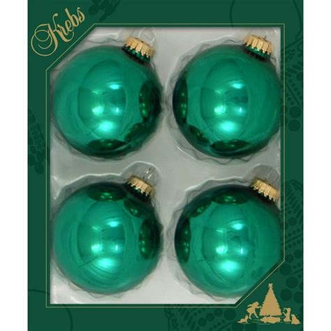 Designer Seamless Glass Ball Ornaments 3 14 80mm Emerald Green