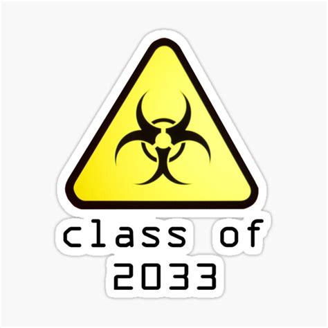 Class Of 2033 Class Of 2033 Graduation Sticker By Yahiafashion