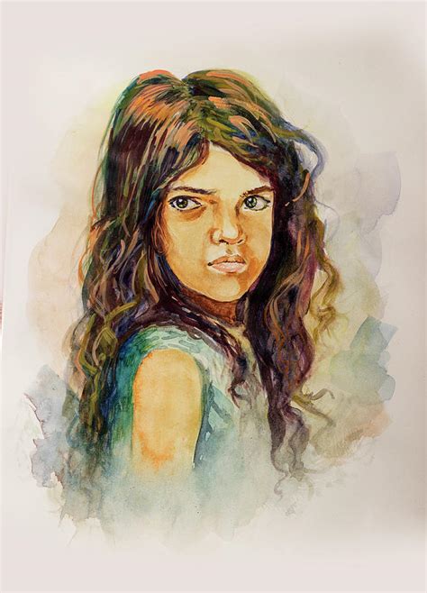 Orphan Girl Painting By Ramamohan Akundi Fine Art America