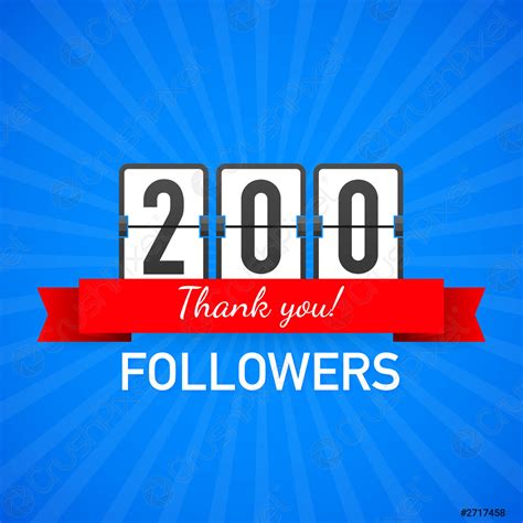 200 Followers Thank You Social Sites Post Thank You Followers Stock