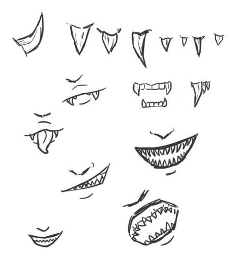 Sharp Teeth Drawing Mouth Drawing Teeth Drawing Smile Drawing