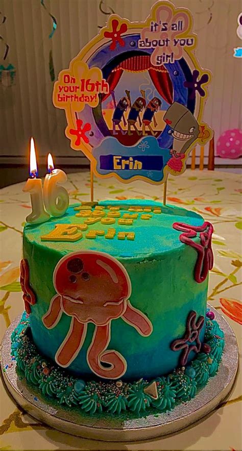 spongebob bikini bottom pearl 16th birthday cake in 2022 16 birthday cake 16th birthday