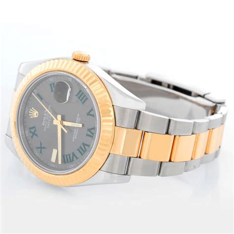 Rolesor is the name given to the modern everose rolesor datejust 41 wimbledon. Rolex Datejust II Men's 2-Tone Steel and Gold Watch With ...