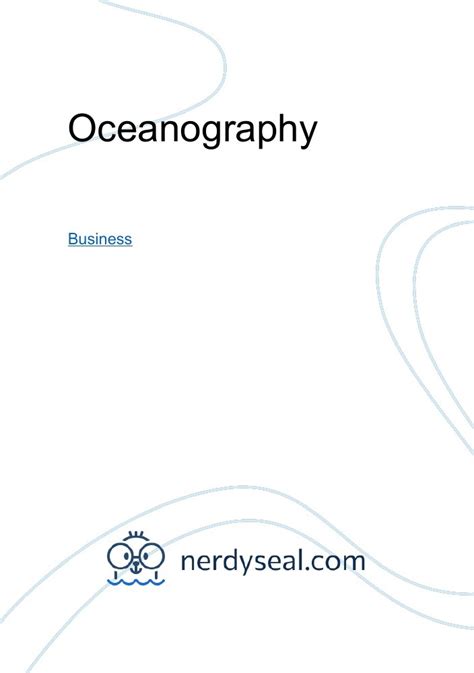 Oceanography 275 Words Nerdyseal