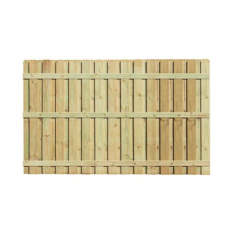 6 Ft H X 8 Ft W Pressure Treated Pine Board On Board Fence Panel