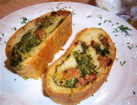 Stuffed mushrooms filled with herbs and italian sausage make for an easy appetizer! Spinach Mushroom and Sausage Roll with Artisian Dough ...