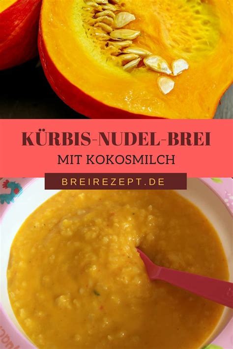 Babybrei mit Kürbis und Nudeln