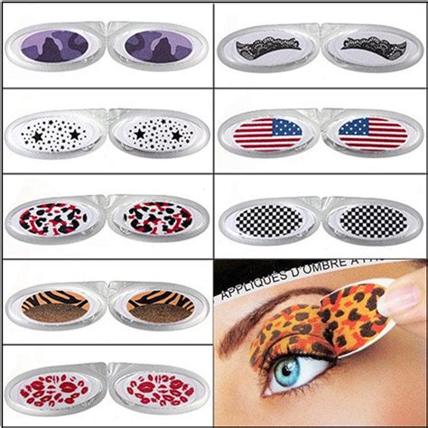 10 Style Instant Temporary Eye Tattoo Transfer Eyeliner Eyeshadow