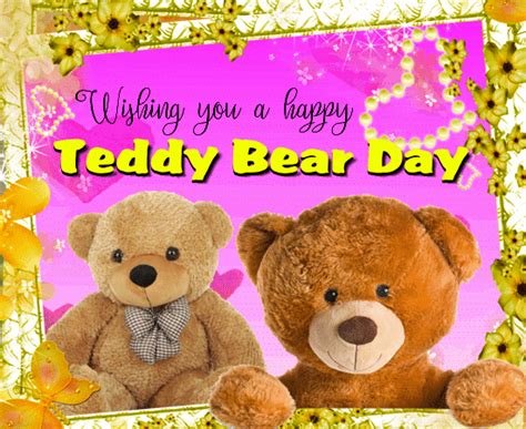 A Very Cute Teddy Bear Day Ecard Free Teddy Bear Day Ecards 123