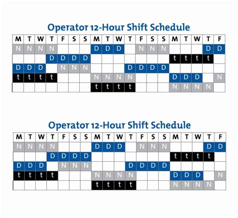 30 12 Hour Shift Schedule
