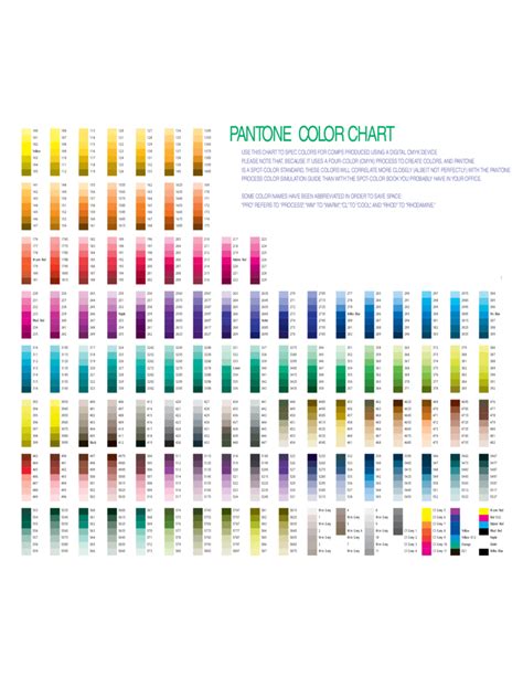 Pantone Color Chart Template 5 Free Templates In Pdf