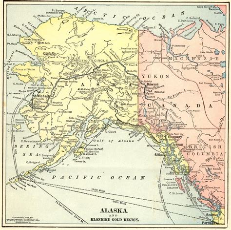1899 Map Of Alaska And The Yukon Territory Explorenorth