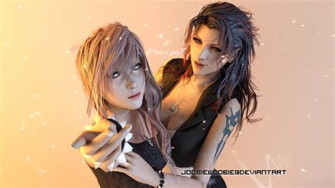 Fang And Lightning Casual Embrace By Joobiewoobie On Deviantart