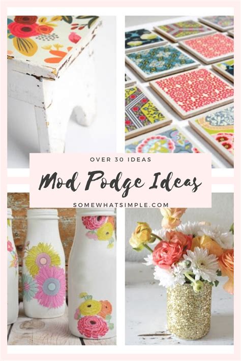 30 Favorite Mod Podge Projects And Crafts From Somewhat Simple
